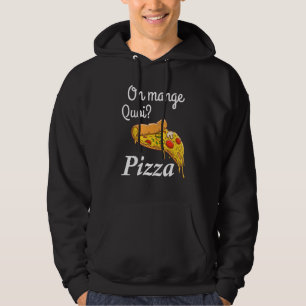 Sudadera Sobre Comer Qui Pizza Para Hombres Y Mujeres