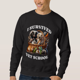 Sudadera Sobreviví a la cesta de animales de la escuela de