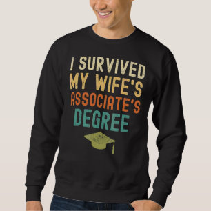 Sudadera Sobreviví a la graduación universitaria de mi espo