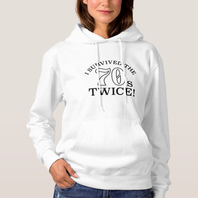 Sudadera Sobreviví a los años 70 dos veces (Anverso)
