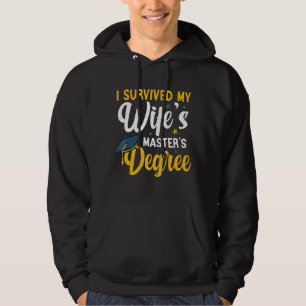 Sudadera Sobreviví a mi esposa graduada en maestría en posg