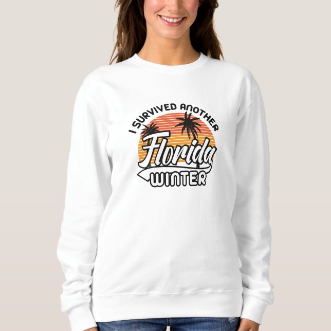 Sudadera Sobreviví a otro invierno en Florida (Anverso)