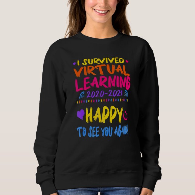 Sudadera Sobreviví al aprendizaje virtual (Anverso)