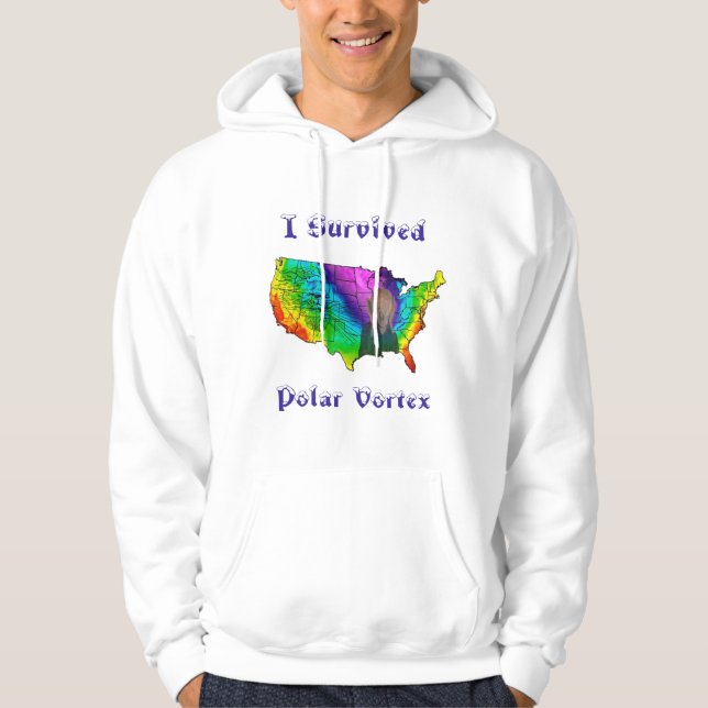 Sudadera Sobreviví al vórtice polar (Anverso)