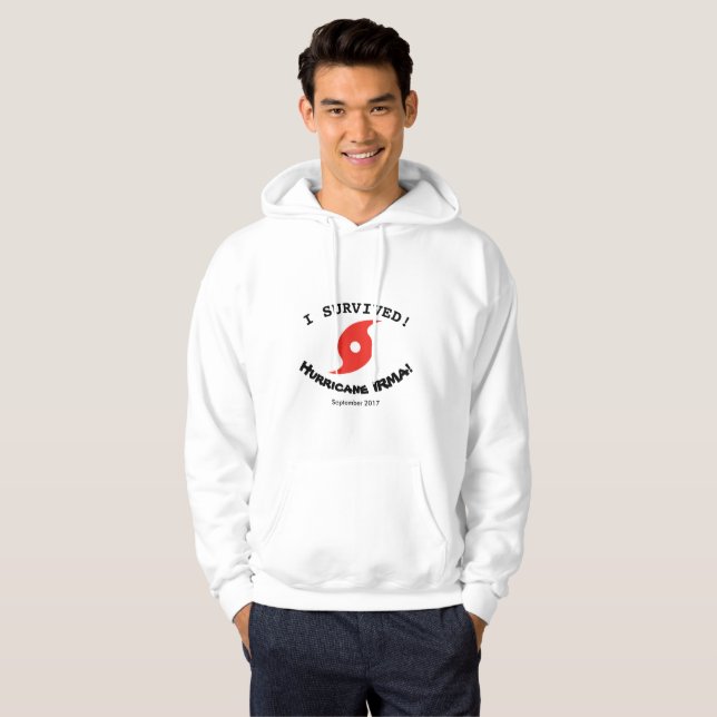 Sudadera Sobreviví el huracán IRMA, septiembre de 2017 (Anverso completo)