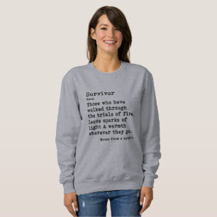 Sudadera Sobreviviente: Cuello de la tripulación