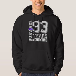 Sudadera Sobreviviente de 93 años, uso alzheimer de cinta m