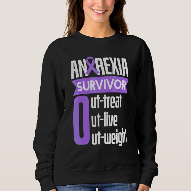 Sudadera Sobreviviente de anorexia sobrevive entrenadores d (Anverso)