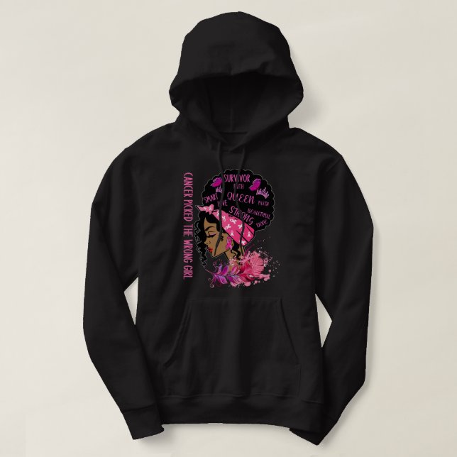 Sudadera Sobreviviente de cáncer de mama eligió a la reina  (Diseño del anverso)