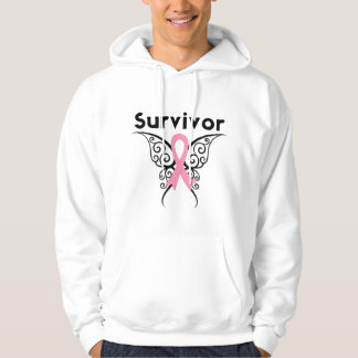 Sudadera Sobreviviente de cáncer de mama Mariposa Tribal