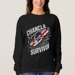 Sudadera Sobreviviente de Chancla Puerto Rico Funny Sp