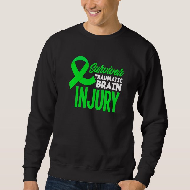 Sudadera Sobreviviente de cinta verde Traumática Lesiones C (Anverso)