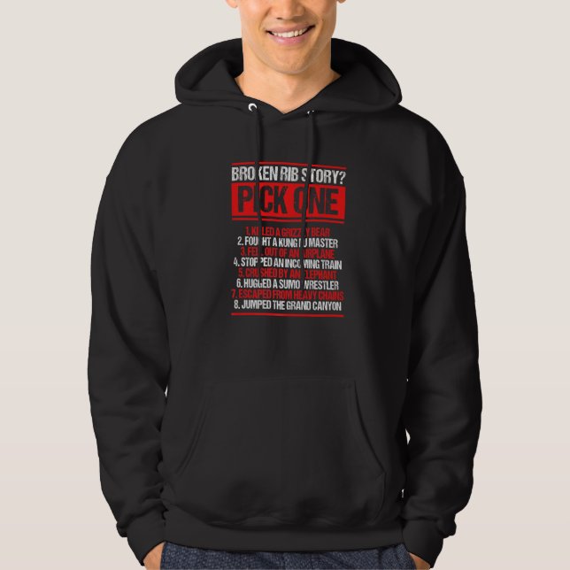 Sudadera Sobreviviente de costilla rota Graciosa Guerra De  (Anverso)