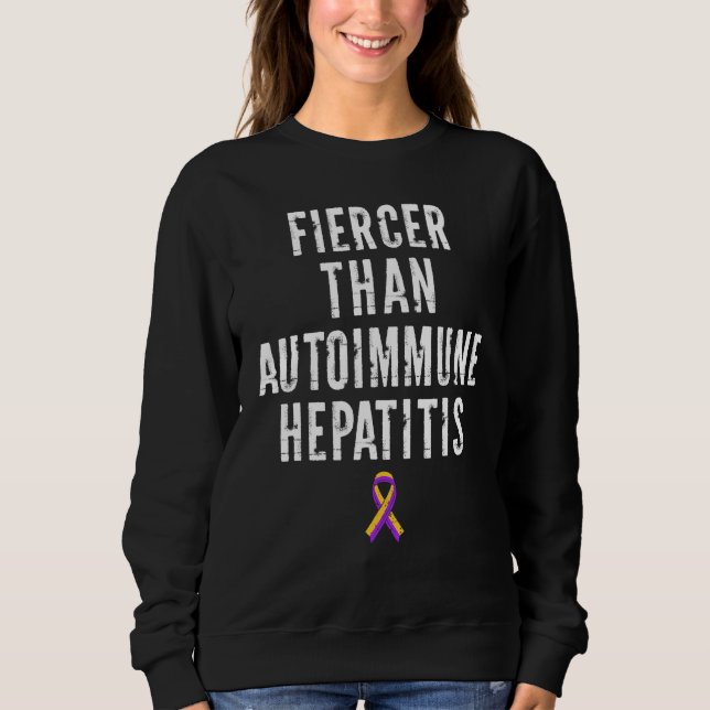 Sudadera Sobreviviente de hepatitis autoinmune Guerrero (Anverso)