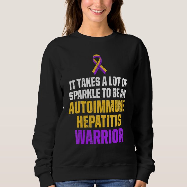 Sudadera Sobreviviente de hepatitis autoinmune Guerrero 11 (Anverso)