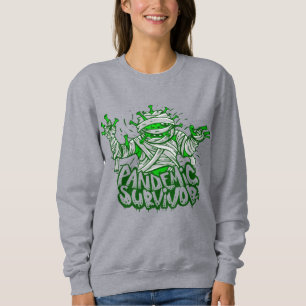 Sudadera sobreviviente de pandemia divertida mami zombie