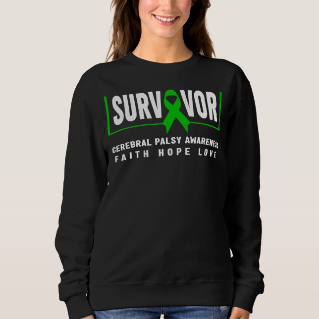 Sudadera Sobreviviente de parálisis cerebral Awarene de par (Anverso)