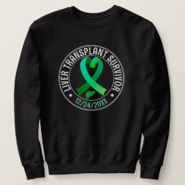 Sudadera Sobreviviente del trasplante hepático Cinta verde