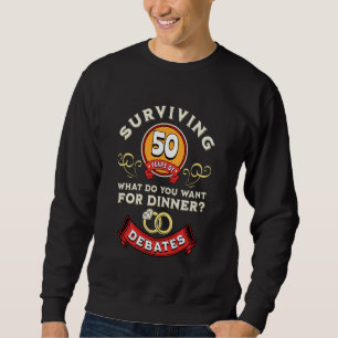 Sudadera Sobrevivir a 50 años de debates es gracioso 50° Bo
