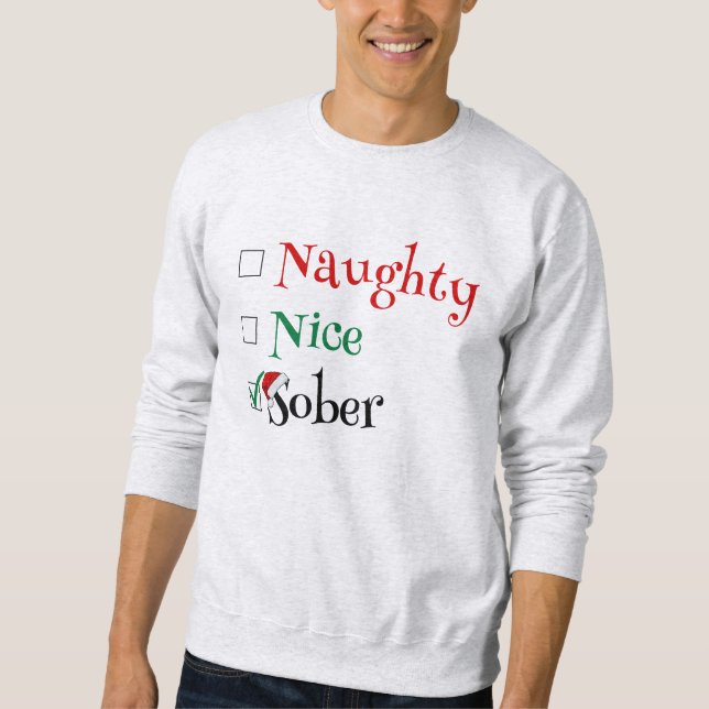 Sudadera Sobriedad Navidad Humor - Navidades traviesos y so (Anverso)
