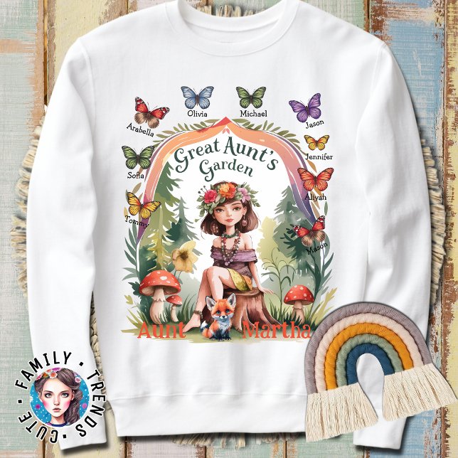 Sudadera sobrina personalizado y sobrino nombran jardín de  (Subido por el creador)