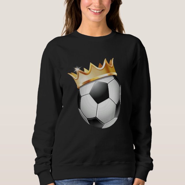 Sudadera Soccer Ball Gold Crown For Women Teen Girls Mom Yo (Anverso)