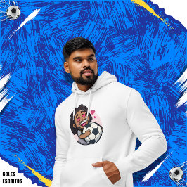 Sudadera Soccer cartoon brunette man face in love