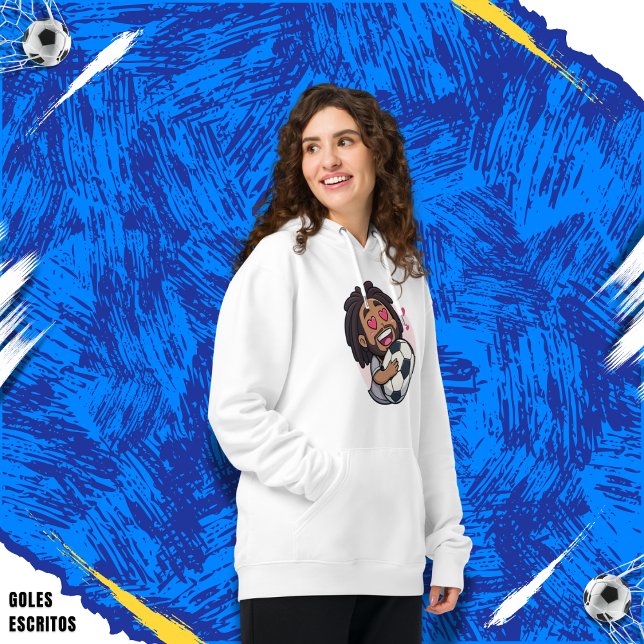 Sudadera Soccer cartoon brunette man face in love (Subido por el creador)
