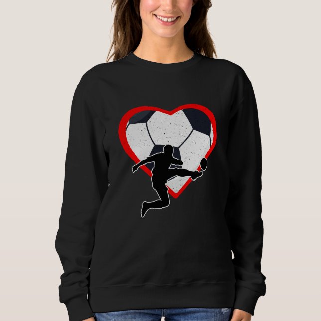 Sudadera Soccer Heart Sport Love Anti Valentines Day (Anverso)