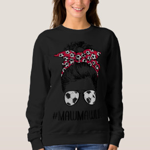 Sudadera Soccer Mawmaw Life Messy Bun Gafas de sol Balón de