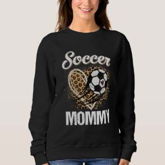 Sudadera Soccer Mommy Leopard Heart Proud Mommy Mother s Da