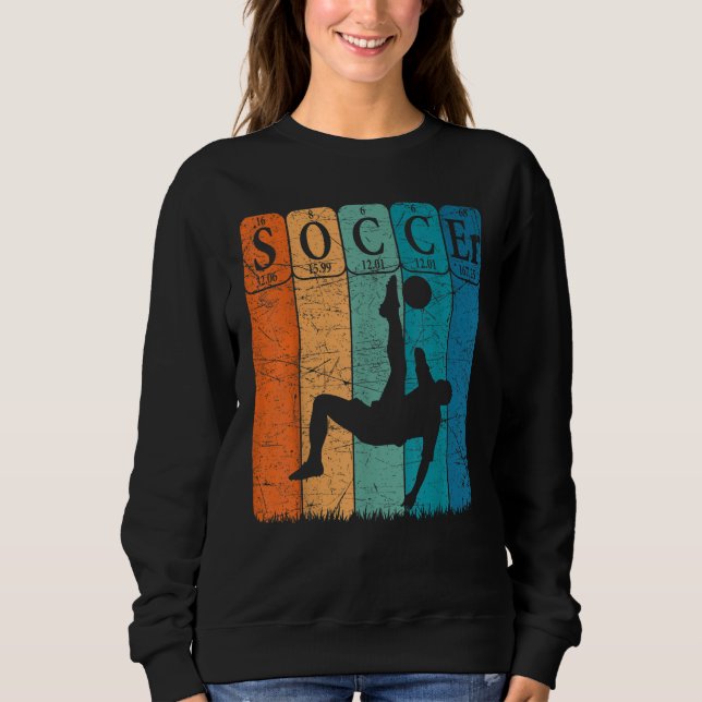 Sudadera Soccer Periodic Table Elements Soccer Player Nerd  (Anverso)