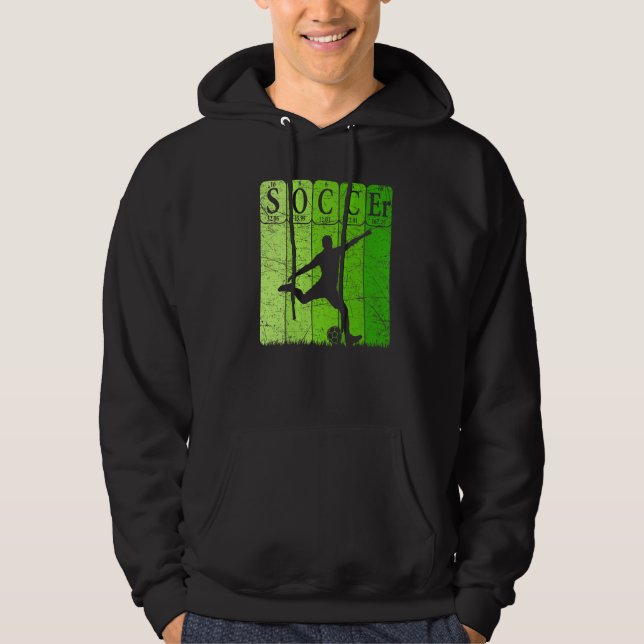 Sudadera Soccer Periodic Table Elements Soccer Player Nerd  (Anverso)