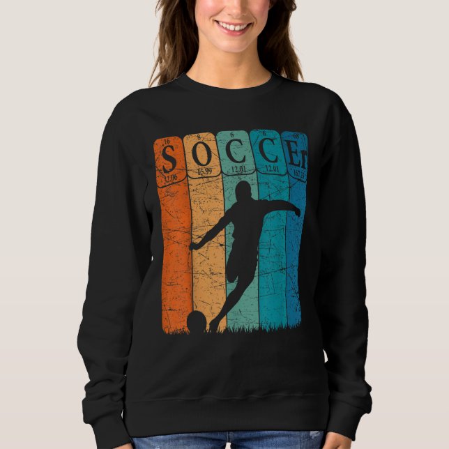 Sudadera Soccer Periodic Table Elements Soccer Player Nerd  (Anverso)