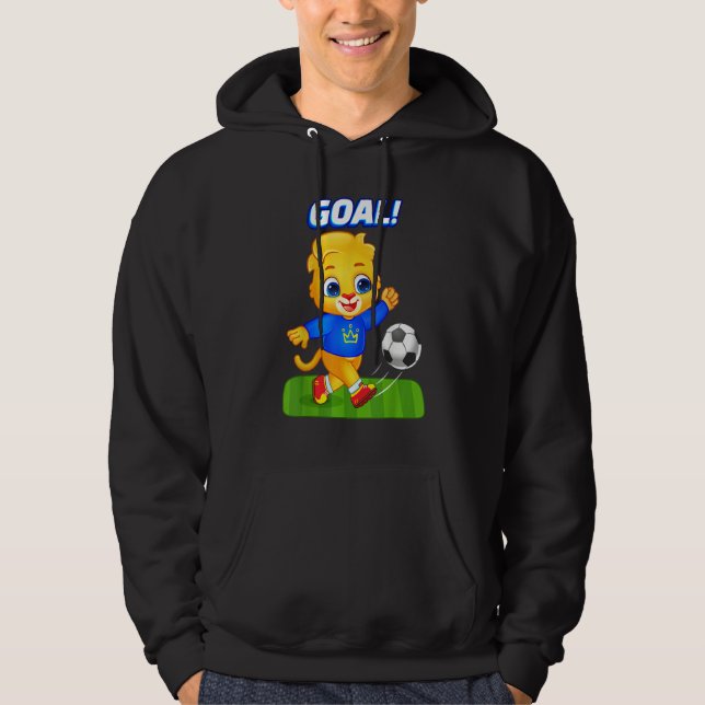 Sudadera Soccer  Sports Player Lucas Playing Soccer (Anverso)