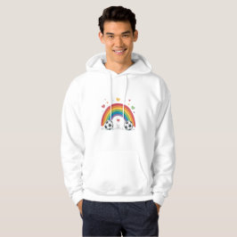 Sudadera Soccer under the Valentines Rainbow