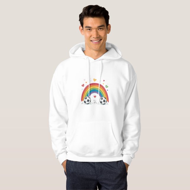 Sudadera Soccer under the Valentines Rainbow (Anverso completo)