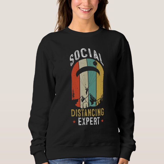 Sudadera Social Distancing Expert Paragliding Paraglider Vi (Anverso)