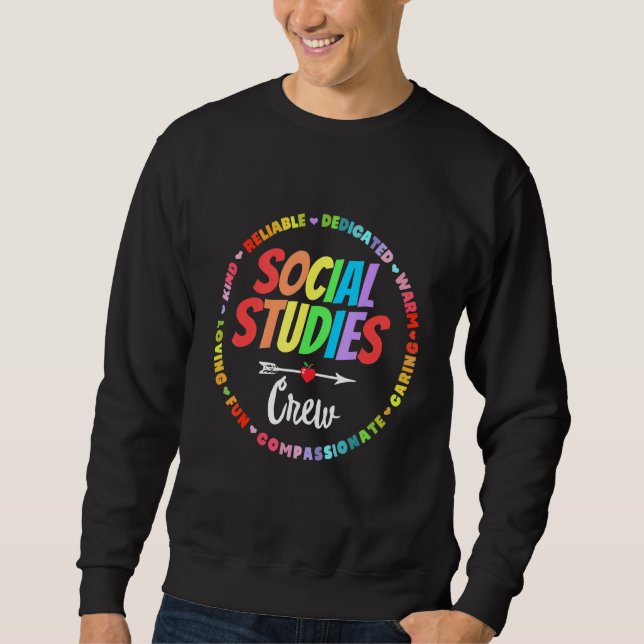 Sudadera Social Studies Crew First Day Of School & Apprecia (Anverso)