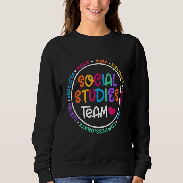 Sudadera Social Studies TEAM First Day Of School & Apprecia (Anverso)