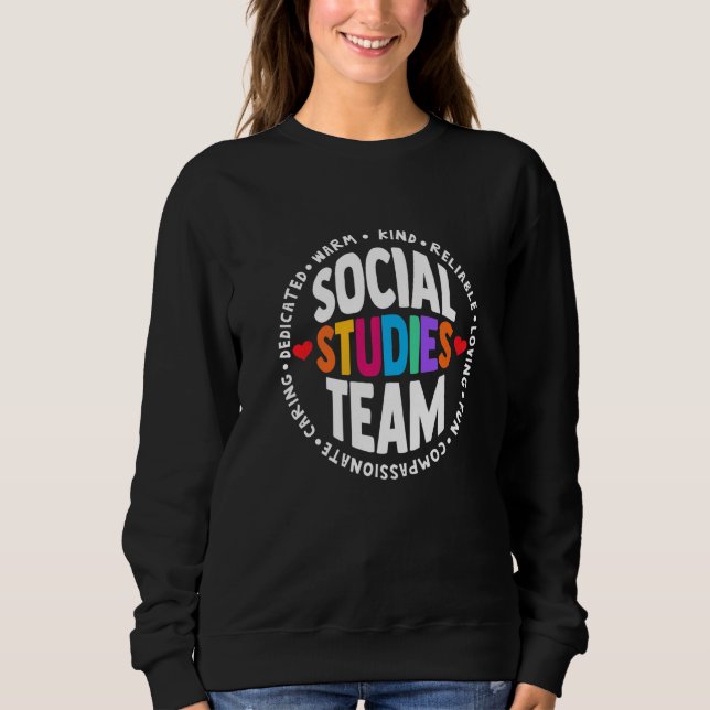 Sudadera Social Studies TEAM First Day Of School & Apprecia (Anverso)