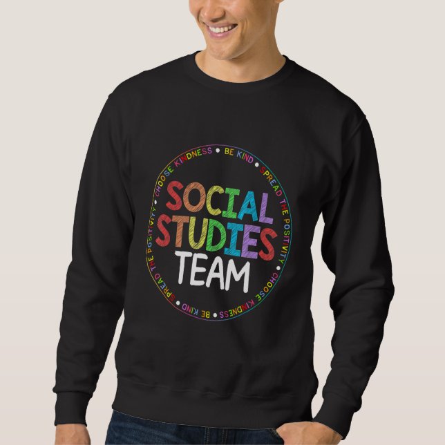 Sudadera Social Studies TEAM First Day Of School & Apprecia (Anverso)