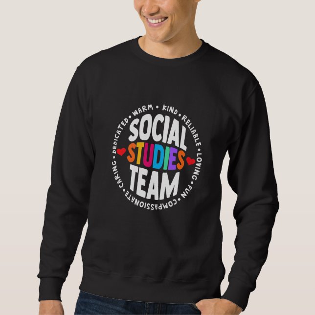 Sudadera Social Studies TEAM First Day Of School & Apprecia (Anverso)