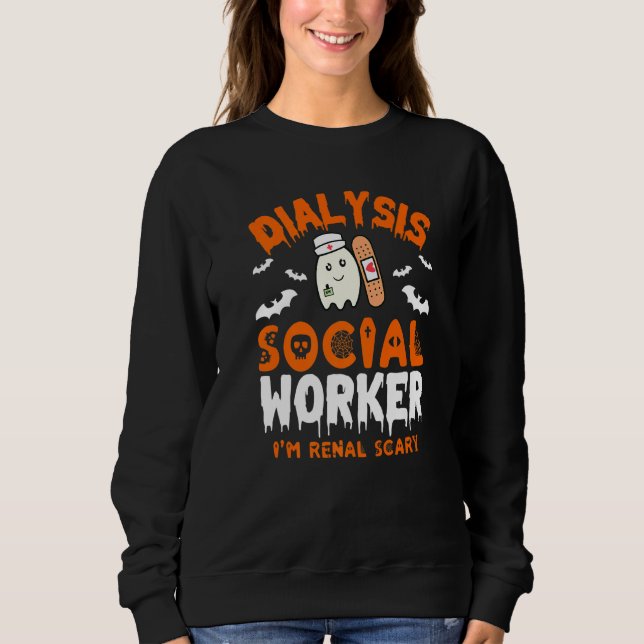 Sudadera Social Work Dialysis  Halloween Dialysis Social Wo (Anverso)