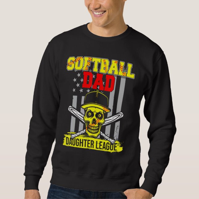 Sudadera Sofball Dad Daughter League Feliz Día del Padre So (Anverso)