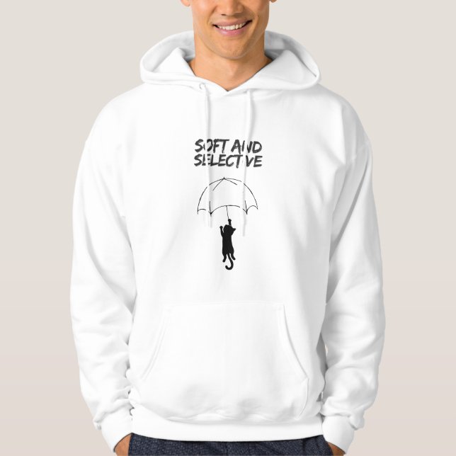 Sudadera Soft and Selective - Editable Quote Cat Hoodie (Anverso)