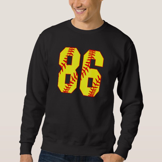 Sudadera Softball 86 Fast Pitch Love Softball Mamá Favorito (Anverso)