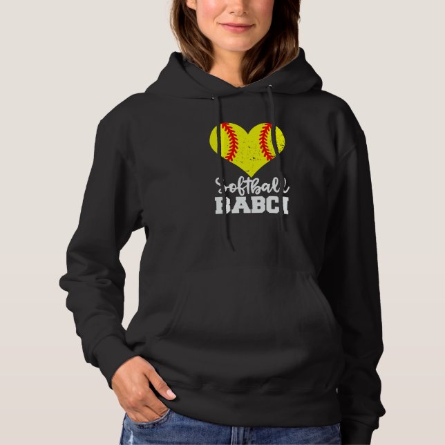 Sudadera Softball Babci Softball Heart Grandma Babci (Anverso)