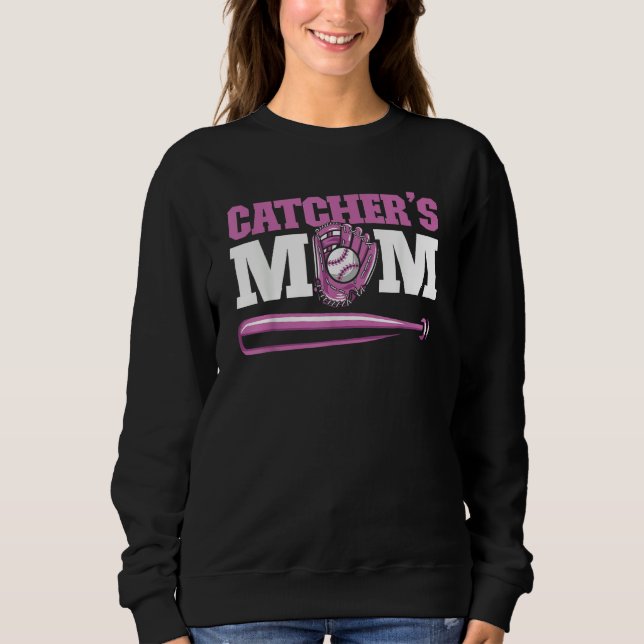 Sudadera Softball Baseball Bat Catcher  Batter Pitcher Catc (Anverso)