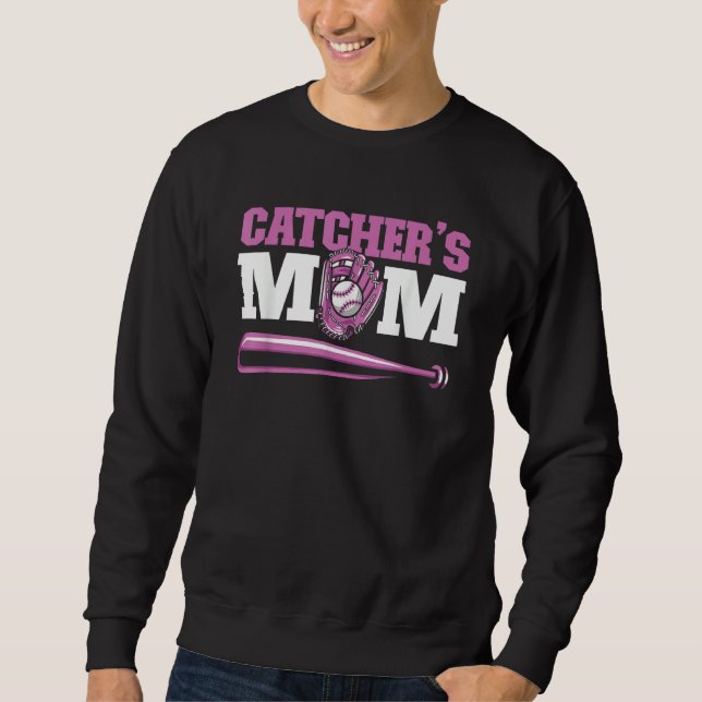 Sudadera Softball Baseball Bat Catcher  Batter Pitcher Catc (Anverso)